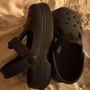 Crocs Toddler SZ 7 Black Mary Jane Slip-On Clog